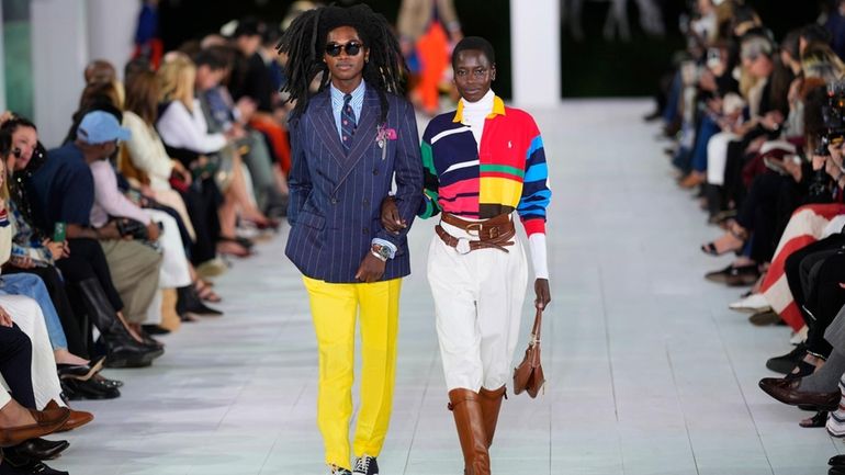 Models walk the runway during the Ralph Lauren Spring/Summer 2025...