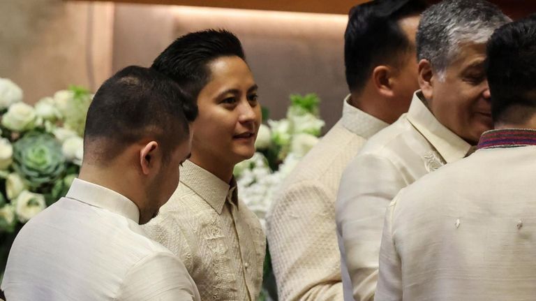 Congressman Sandro Marcos, son of President Marcos, arrives at the...