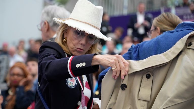 United States' First lady Jill Biden attends at the Grand...