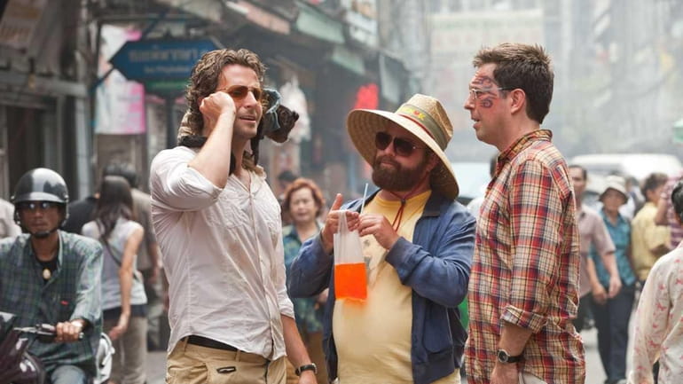 Zach Galifianakis and Bradley Cooper in THE HANGOVER Screening at