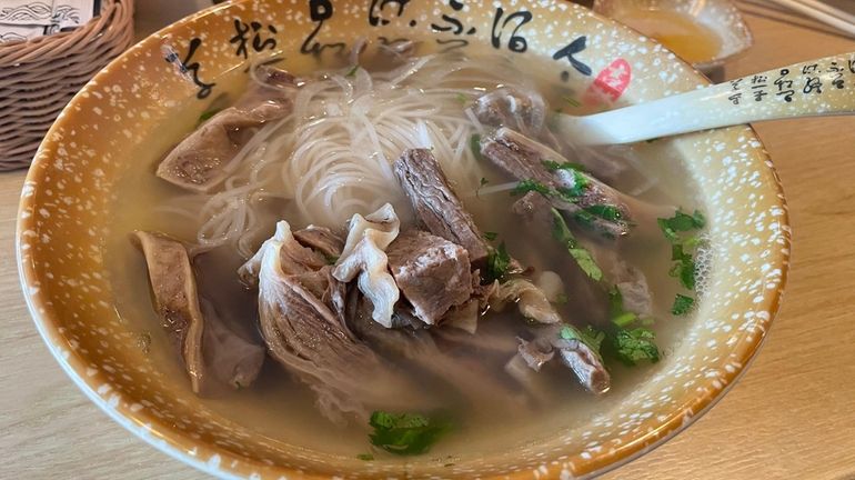 Pho with flank steak at Top Pho, a new Vietnamese...