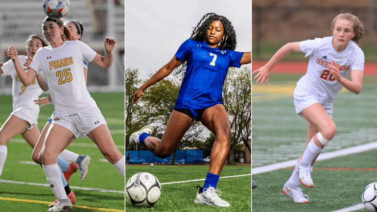 (From left) Ashley Kozlowski of St. Anthony's, Daija Jones of...