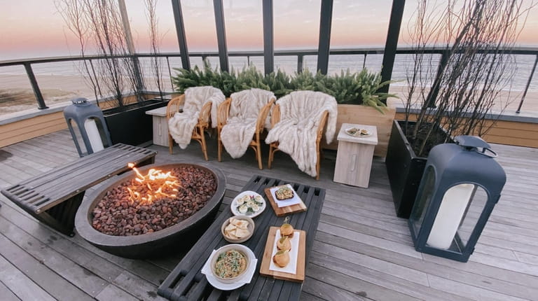 Gurney's Montauk Resort has socially distant outdoor dining with fire...