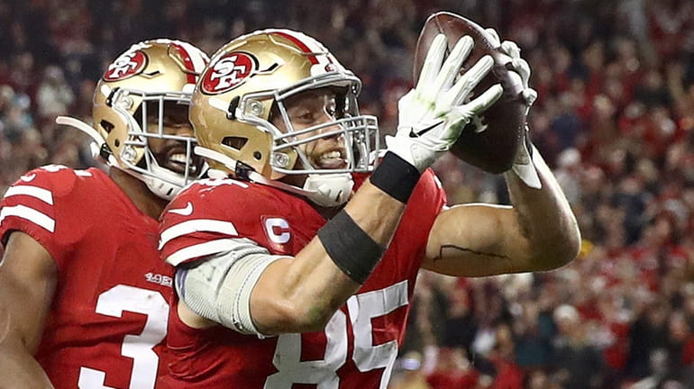 49ers tight end George Kittle returns to practice, appears ready for NFC  title game - Newsday