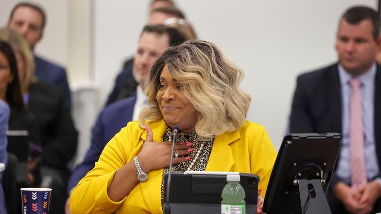 Pinellas County Commissioner Rene Flowers attends a meeting of the...