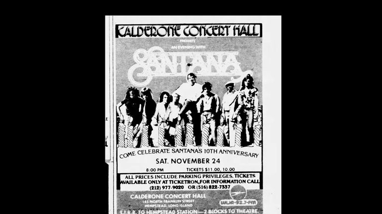 Santana performed at the Calderone in 1979.