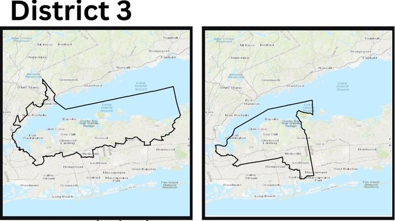 The 3rd Congressional District map, before and after the court-ordered...