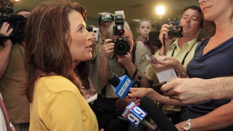 Possible 2012 presidential hopeful, U.S. Rep. Michelle Bachmann (R-Minn.) takes...