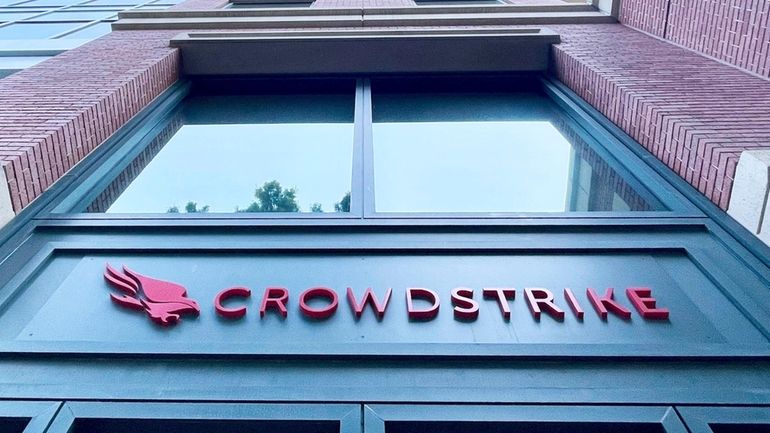 A CrowdStrike office is seen in Sunnyvale, Calif., July 19,...