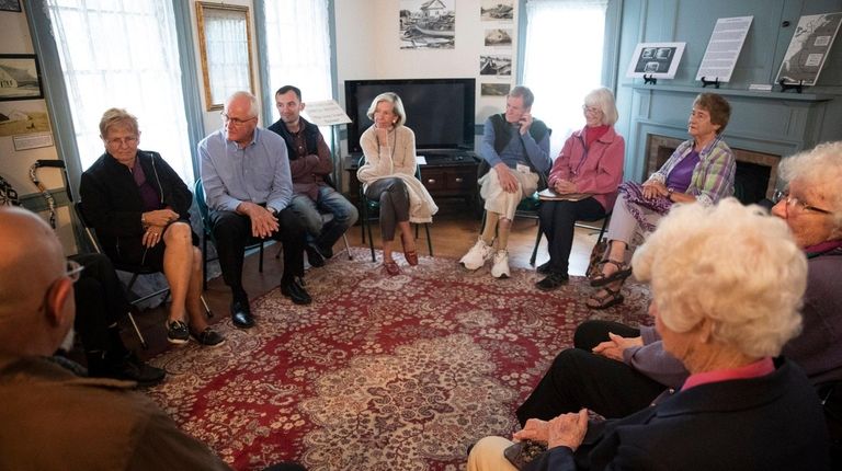 Survivors of the Long Island Express gather Sept. 10 at the...