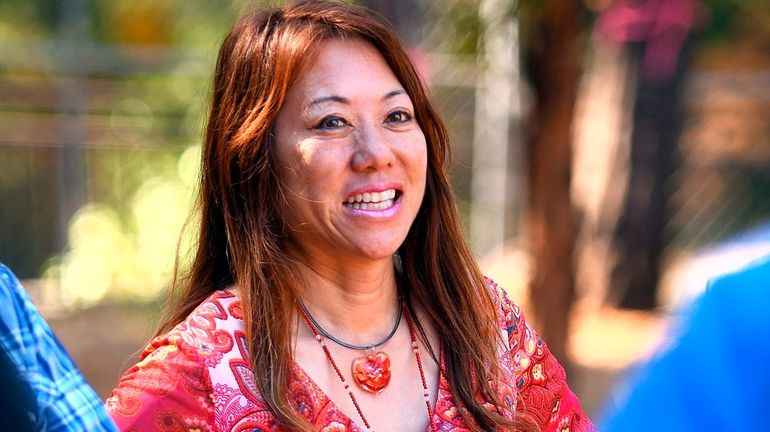 California State Treasurer Fiona Ma smiles during a visit to...