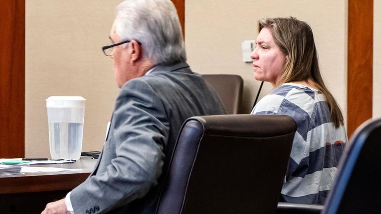 Defendant Jodi Hildebrandt looks on during court Tuesday, Feb. 20,...