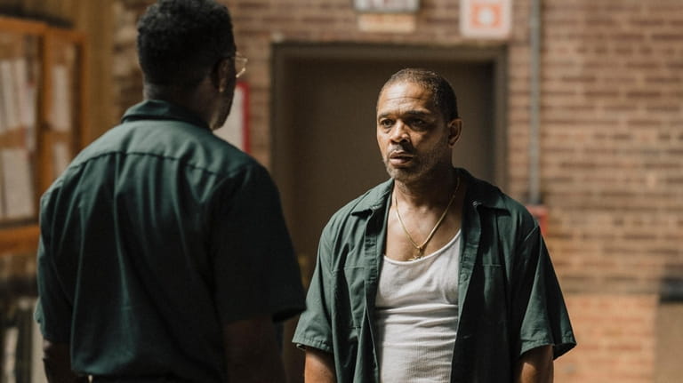 This image released by A24 shows Colman Domingo, left, and...