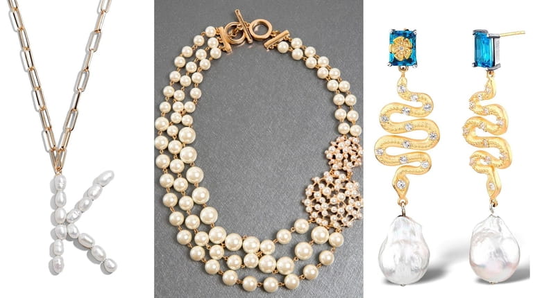 Initial in pearls, $19.20 by Baublebar at Nordstrom stores; a $75 pearl...