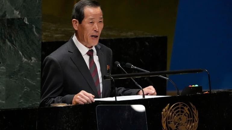North Korea's UN Ambassador Song Kim addresses the 78th session...