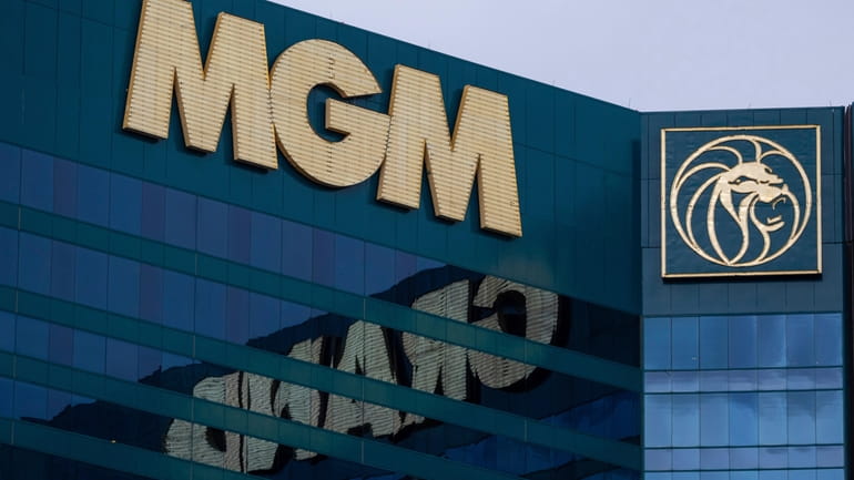 The exterior of the MGM Grand hotel-casino is pictured on...