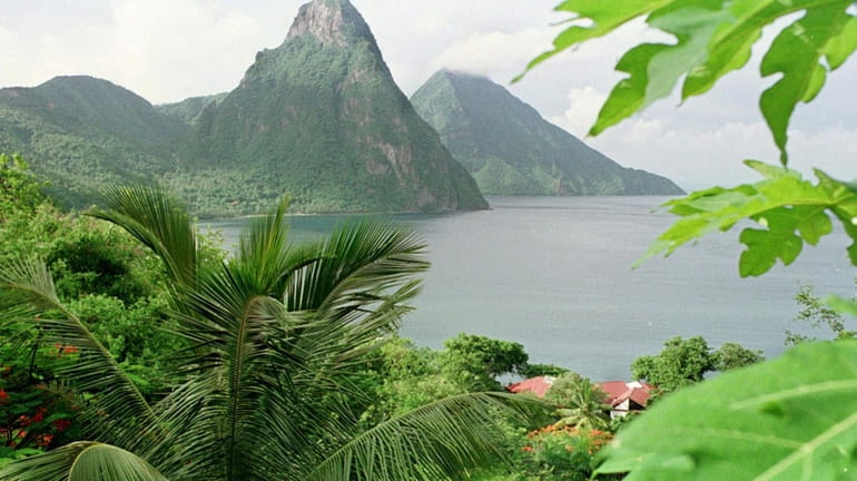 The Pitons, long-dormant volcanoes on the Caribbean island of St....