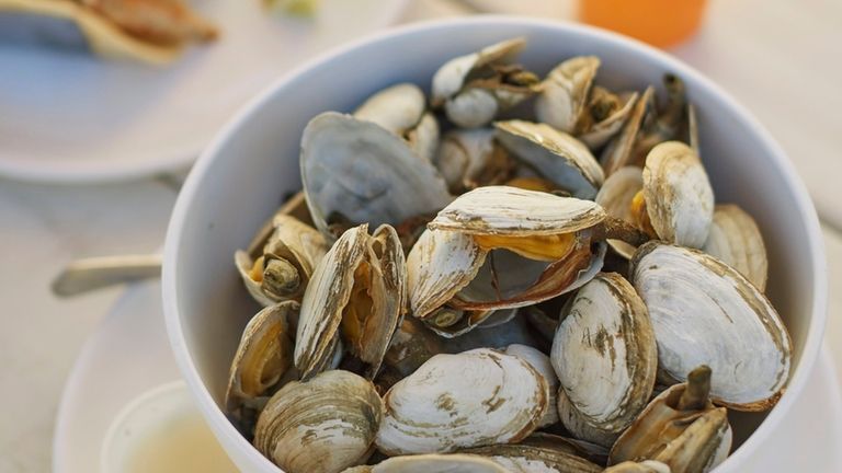 A bowl of steamers at The Sunset Club at Tappan...