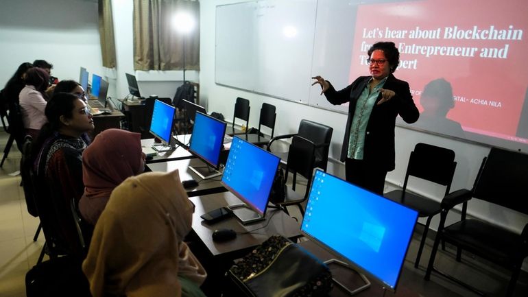 Achia Nila, founder of 'Women in Digital' technology center addresses...