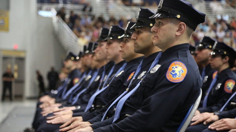 175 new Nassau police officers graduate during a ceremony at...