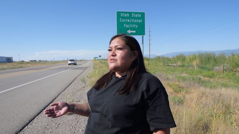 Tressa Honie, daughter of death row inmate Taberon Honie, looks...