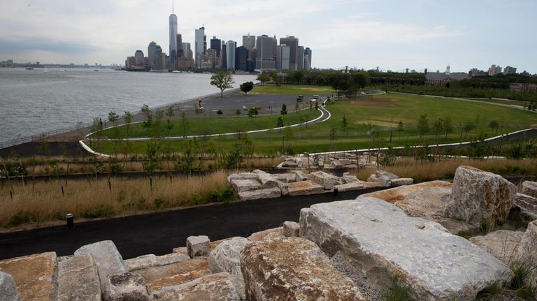 Views of New York City from Outlook Hill is seen...