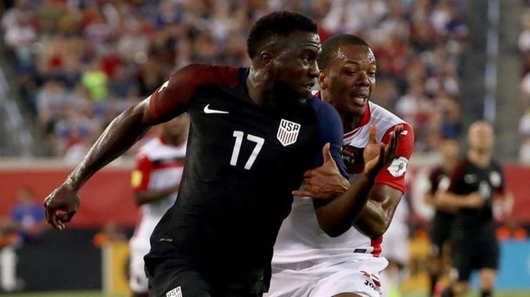 Jozy Altidore #17 of the United States in action during...