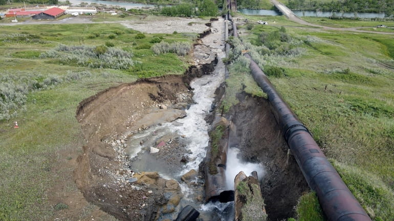 This photo released by the Bureau of Reclamation Missouri Basin...