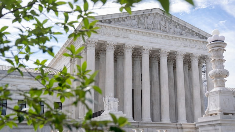 The Supreme Court building is seen on Thursday, June 27,...