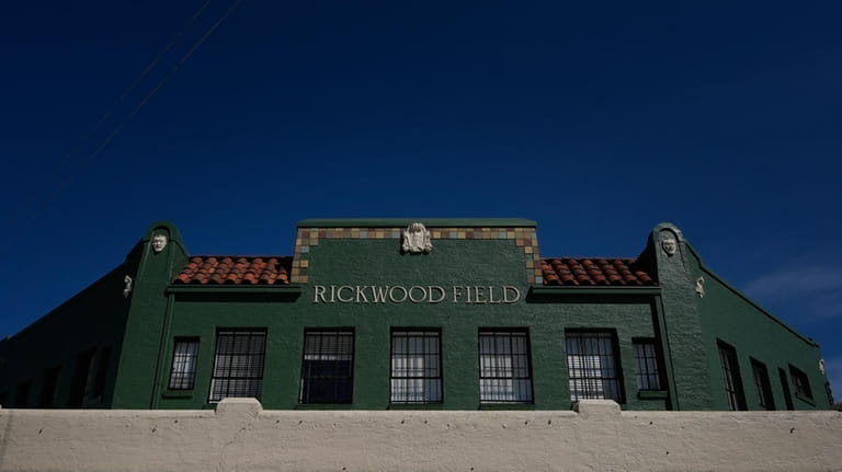 The front entrance is seen at Rickwood Field, Monday, June...