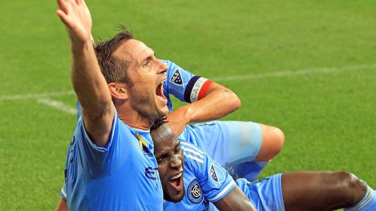 NYCFC's Frank Lampard scores making it 2-1 New York during...