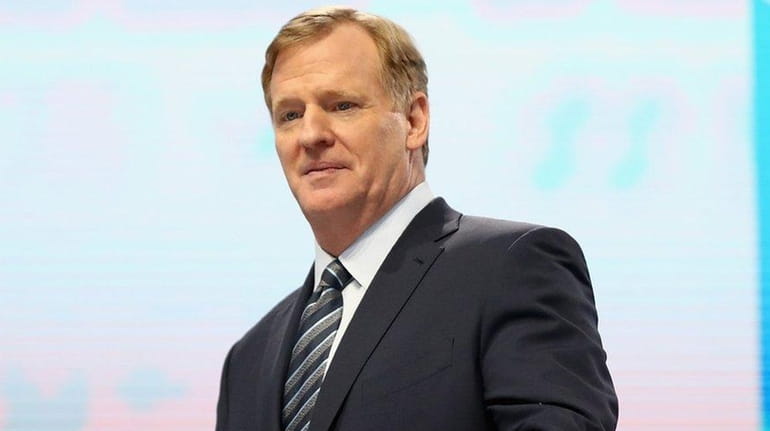 NFL Commissioner Roger Goodell during the first round of the...