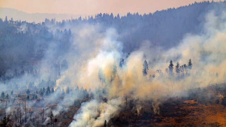 The Park Fire burns near Butte Meadows, Calif., Monday, July...