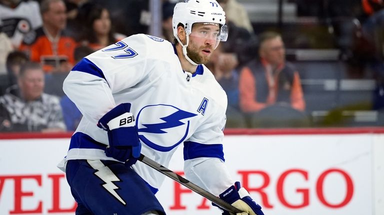 Tampa Bay Lightning's Victor Hedman plays during an NHL hockey...