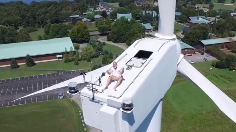 Brother Joseph Byron, a Benedictine monk, was recently relaxing atop...