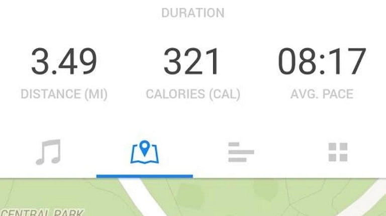 The Runtastic app tracks distance, time, your speed and calories...