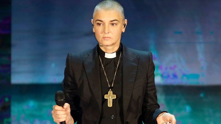 Irish singer Sinead O'Connor performs during the Italian State RAI...