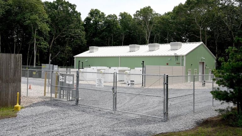 A 5-megawatt battery storage unit, located at a substation in...