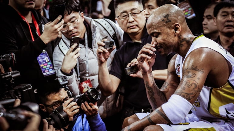 Stephon Marbury in a scene from the documentary "A Kid...