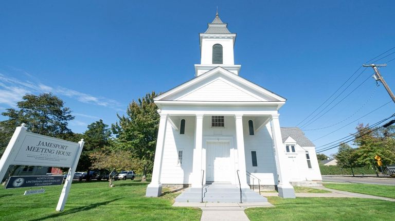 The Jamesport Meeting House, built in 1731, is on the...