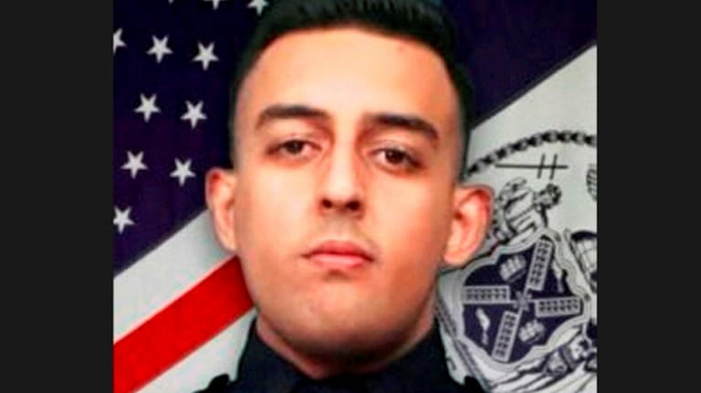 New York Police Officer Adeed Fayaz was shot in the...