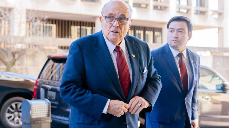 Former Mayor of New York Rudy Giuliani arrives at the...