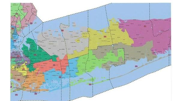 New York State Legislature's proposed new State Senate electoral districts,...