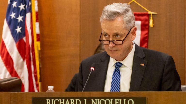 Nassau Legislature Presiding Officer Richard Nicolello is seen during the...