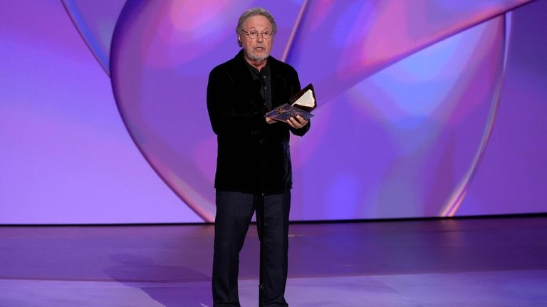 Billy Crystal presents the award for outstanding variety talk series.