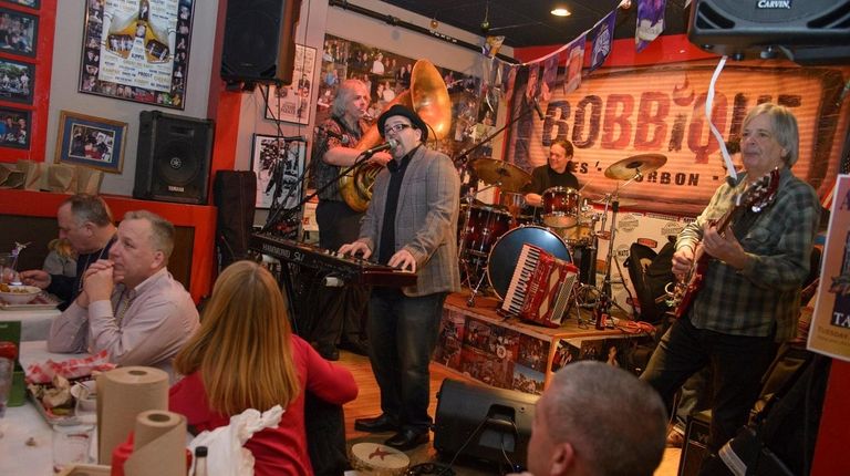 Jack Lictra, of West Sayville, leads his band, Jack's Waterfall,...