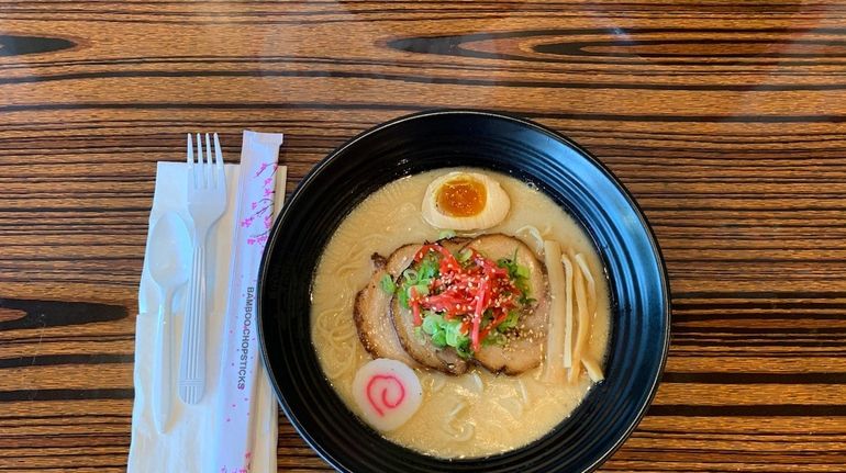 Tonkotsu ramen from Kiko Ramen in Garden City.