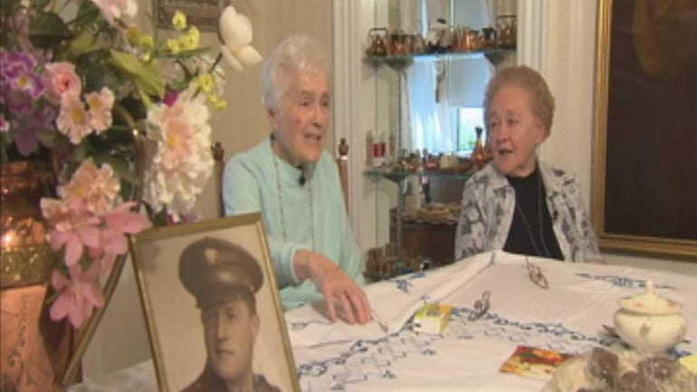 Christine (left)  and Theresa (right) Miaskiewicz in a frame grab.