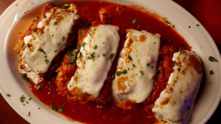 The eggplant rollatini is one of the traditional Italian specialties...