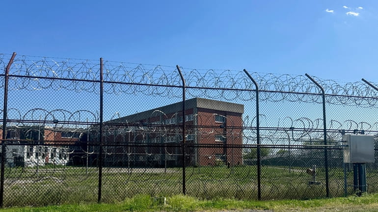 The Rikers Island jail complex is shown in the Bronx...